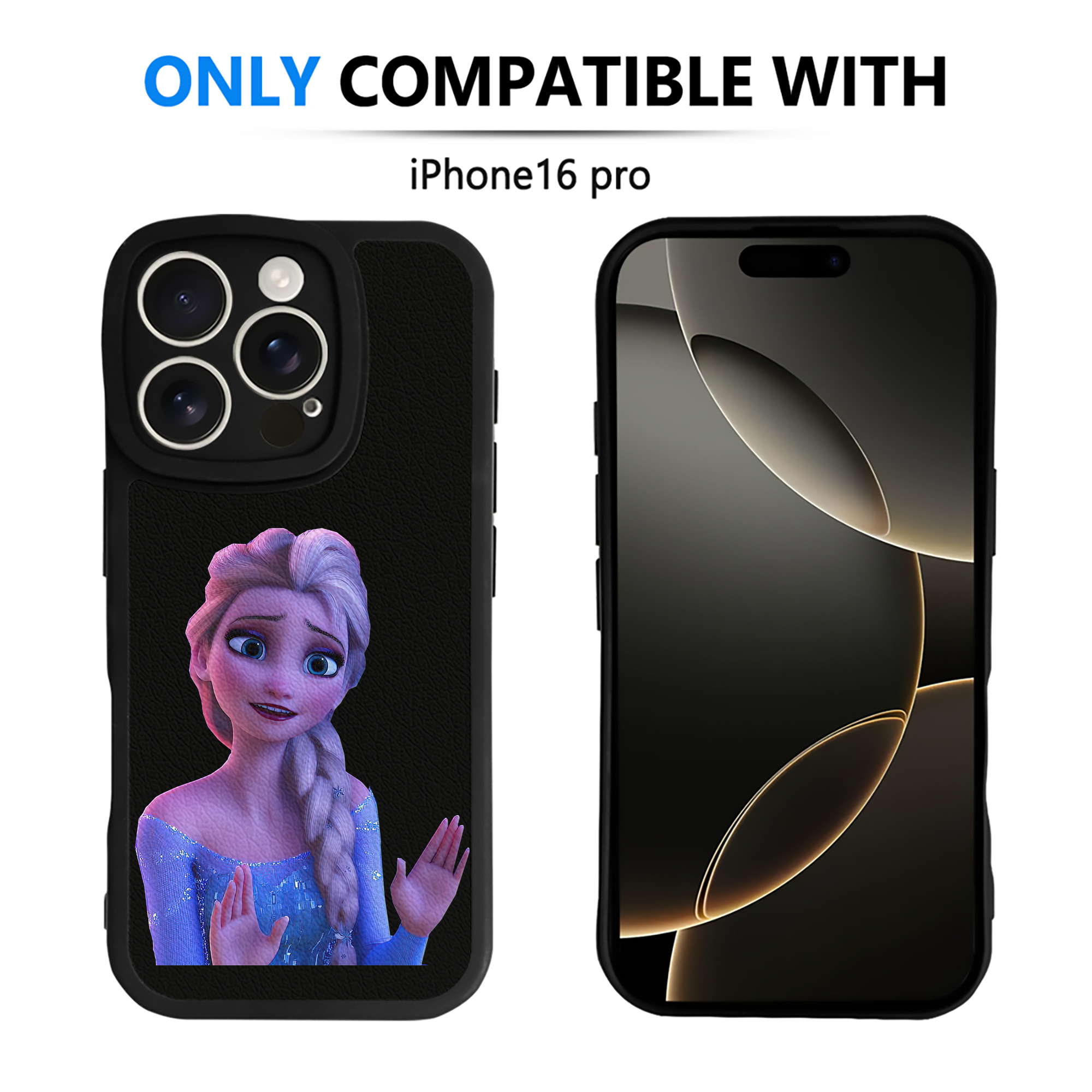 （画像用） アナと雪の女王 アンナ エルサ Frozen Anna Elsa 【iPhone 16シリーズ対応】シリコンスマホケース（レザー調） 材質：シリコン